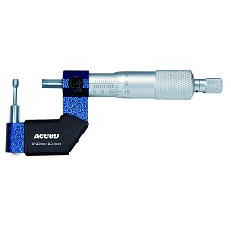 Obrázek pro produkt ACCUD 341-001-01 MICROMETER 0-25mm TUBE CYLINDRICAL ANVIL 8xΦ1.8mm (0.01mm)