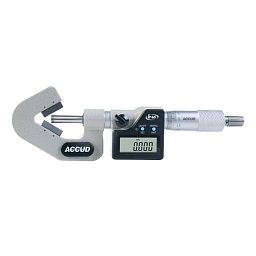 Obrázek pro produkt ACCUD 334-025-77 MICROMETER 5-25mm V-ANVIL 7 flute 128°34'17" 