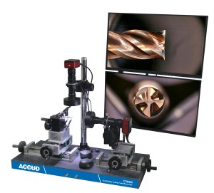 ACCUD CTM450 mikroskop pro řezací nástroje s dvěma displeji