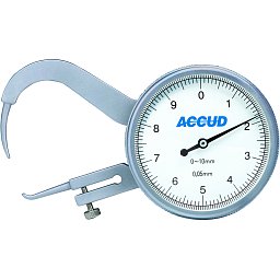 ACCUD 453-010-11 THICKNESS GAUGE WITH POINTED TIPS range 0-10mm ( 0.05mm ) Obrázek pro produkt ACCUD 453-010-11 THICKNESS GAUGE WITH POINTED TIPS range 0-10mm ( 0.05mm )