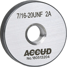 Obrázek pro produkt ACCUD 538-01432-UNEF AMERICAN STANDARD THREAD RING GAUGE, NO GO, 2A, ANSI B1.2 / 1/4-32UNEF /