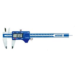 Obrázek pro produkt ACCUD 111-006-10RW DIGITAL CALIPER WITH ROUND DEPTH BAR, WITHOUT THUMB WHEEL 0-150mm/0-6"